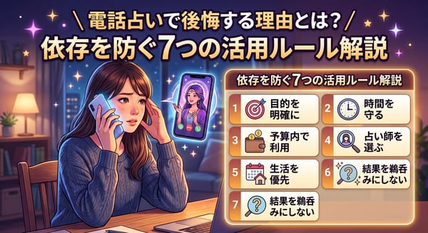 電話占いで後悔する理由とは?依存を防ぐ7つの活用ルール解説